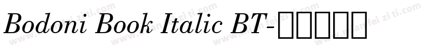 Bodoni Book Italic BT字体转换